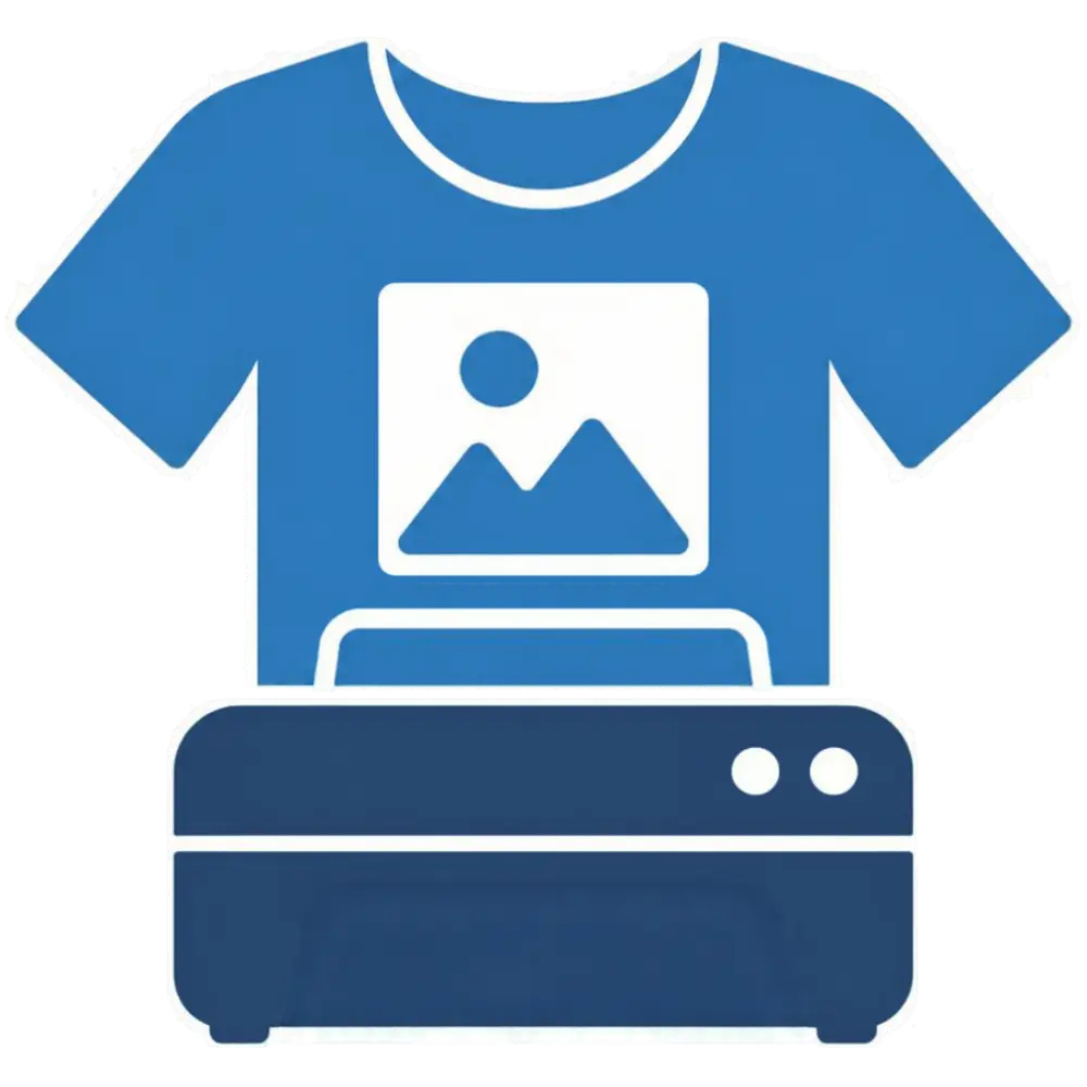 Icon representing in-house print-on-demand t-shirt production